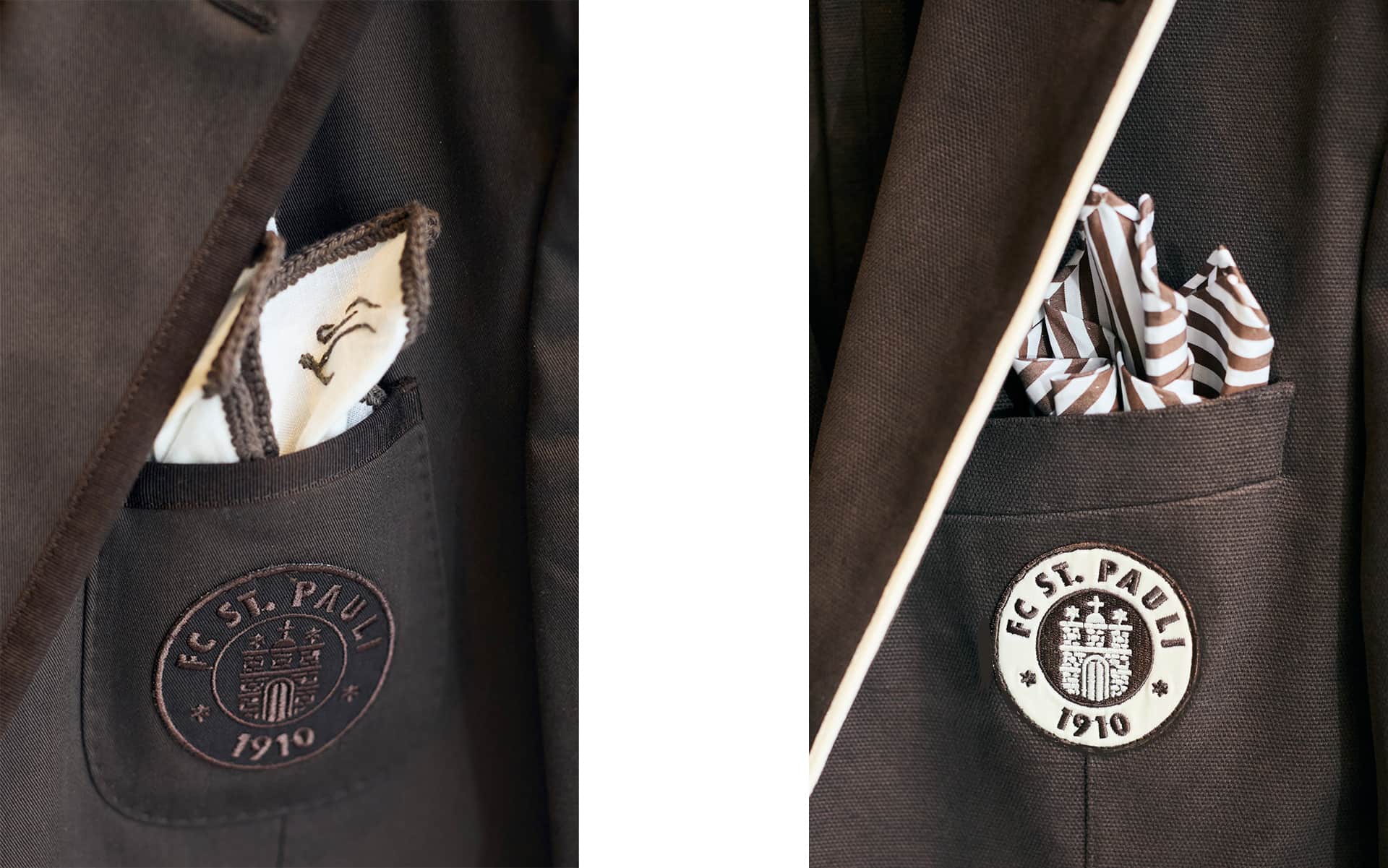 Detail der Brusttasche am Sacko